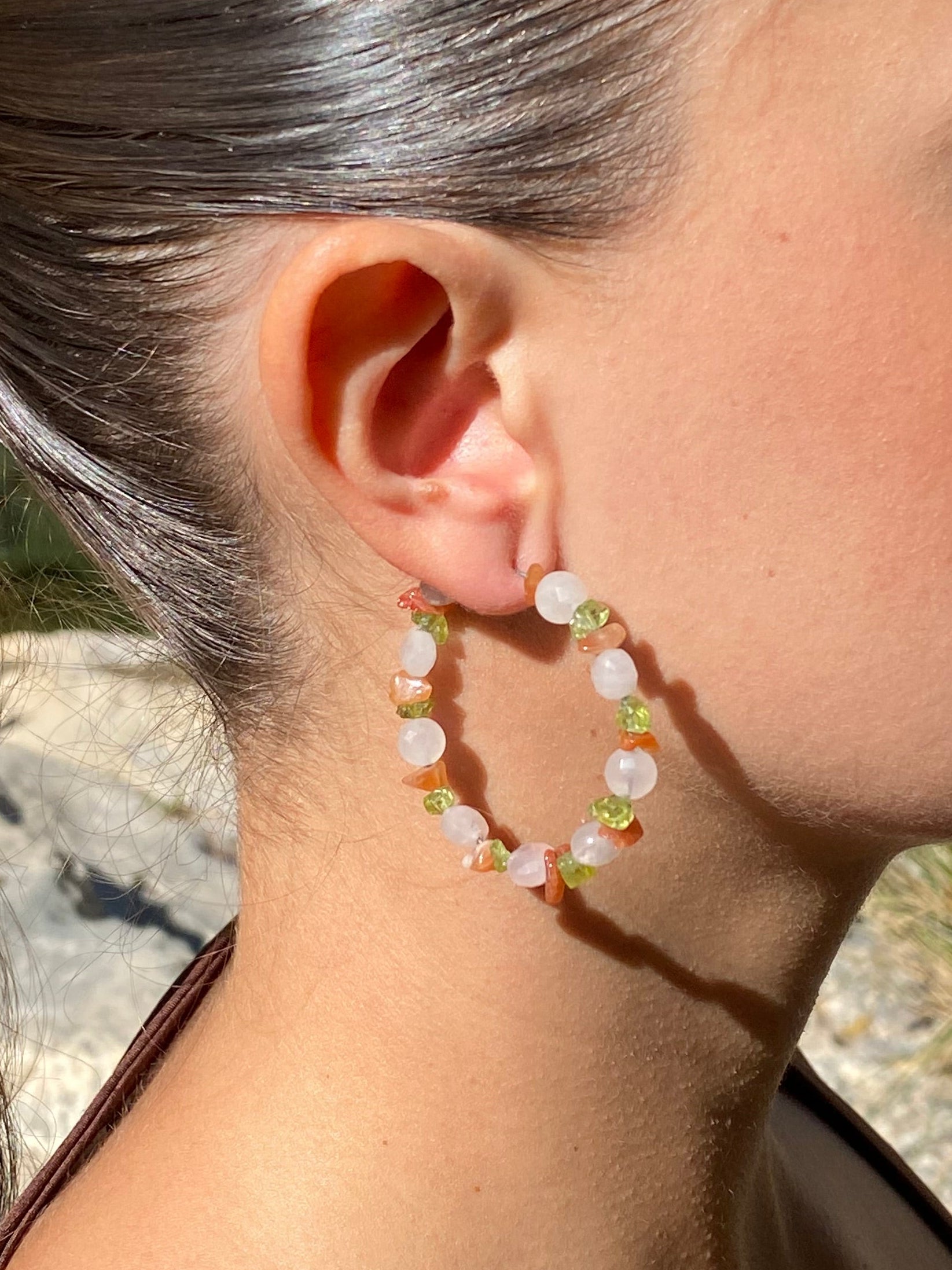 Aria Peridoto/Cuarzo Rosa/Cornalina