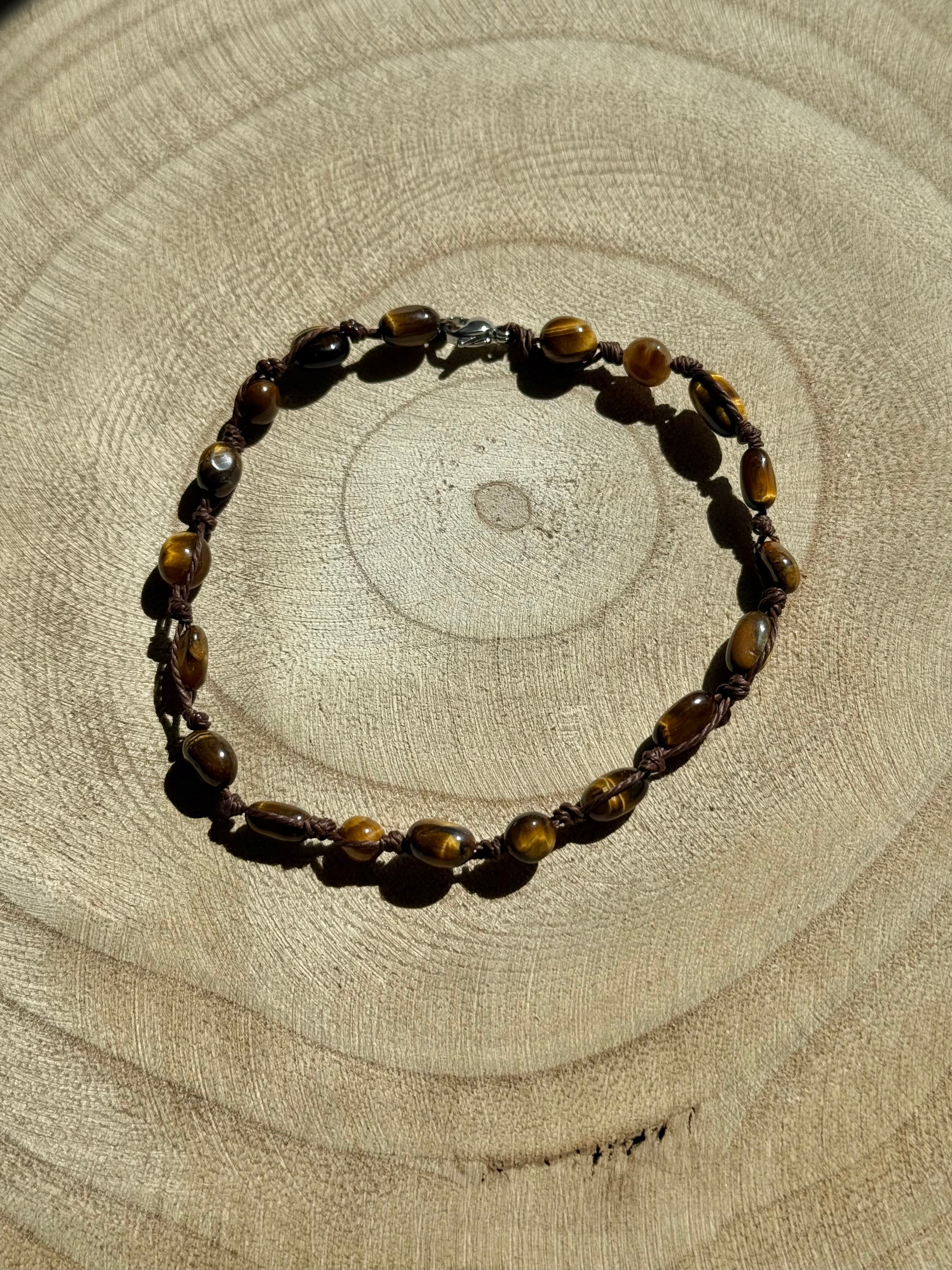 Pulsera/Tobillera Gea - Ojo de Tigre