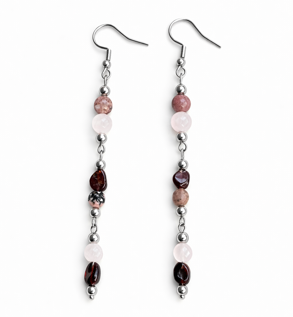 Bruxa Cuarzo Rosa/Rodonita/Granate